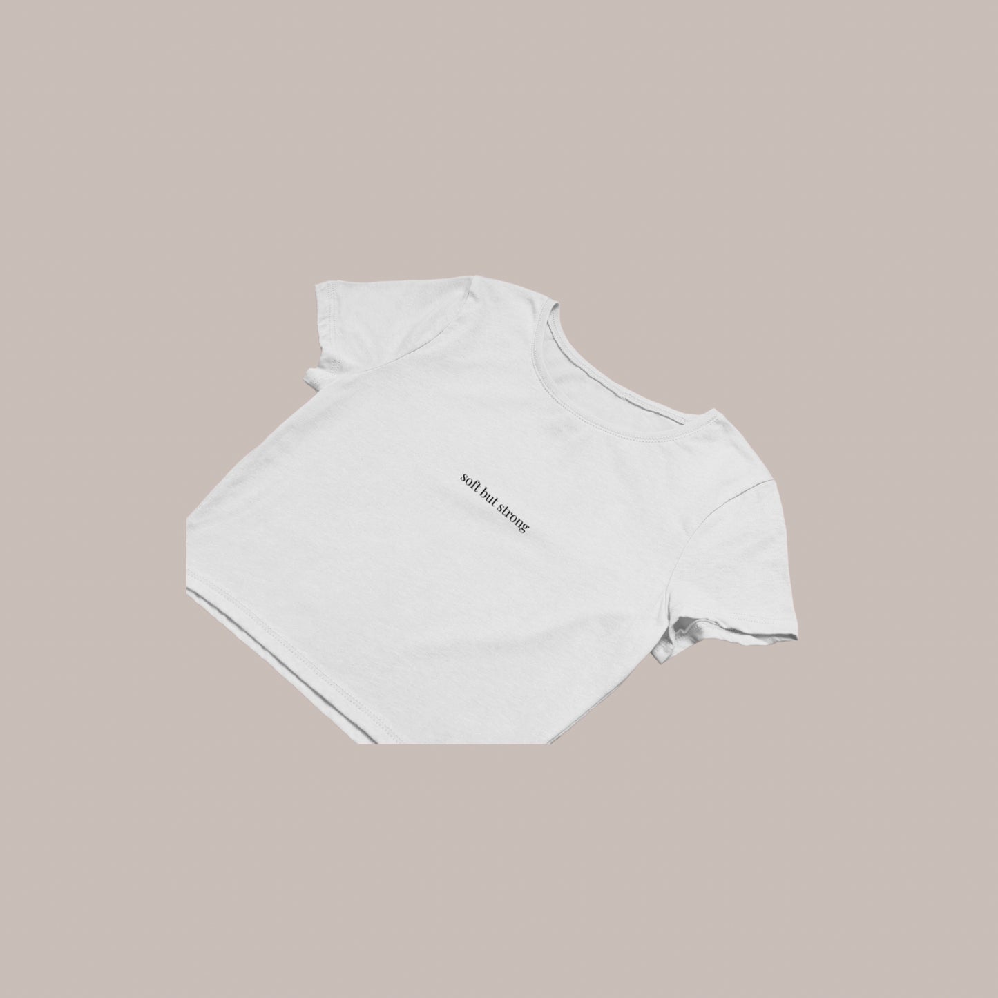 Soft but Strong – Embroidery Baby Tee (240 GSM premium) (white)