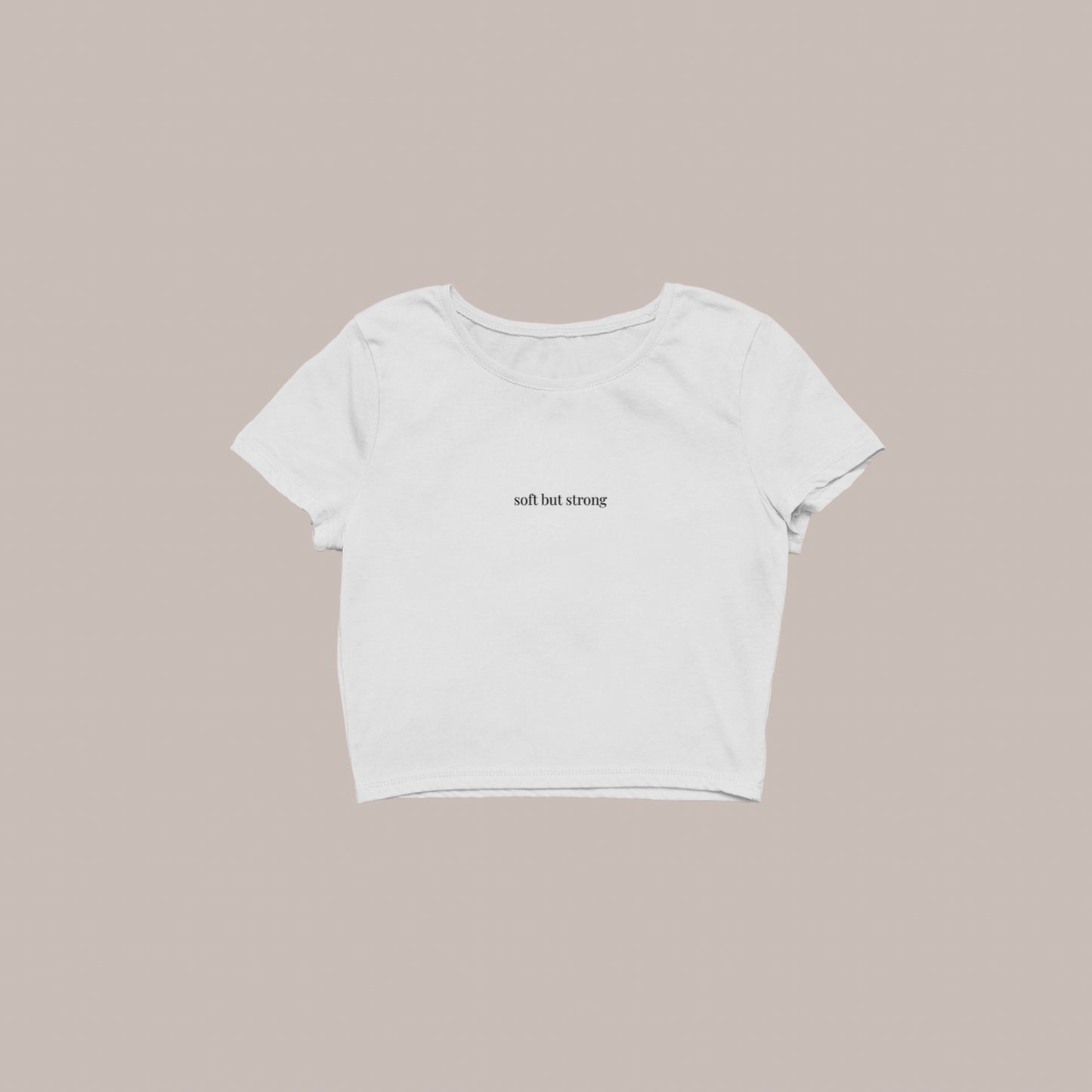 Soft but Strong – Embroidery Baby Tee (240 GSM premium) (white)