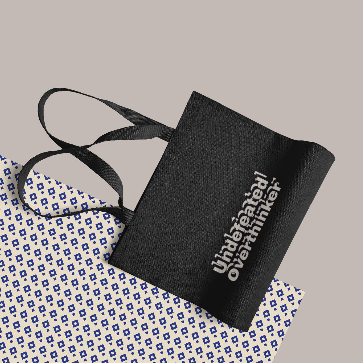 Undefeated Overthinker Large Tote Bag