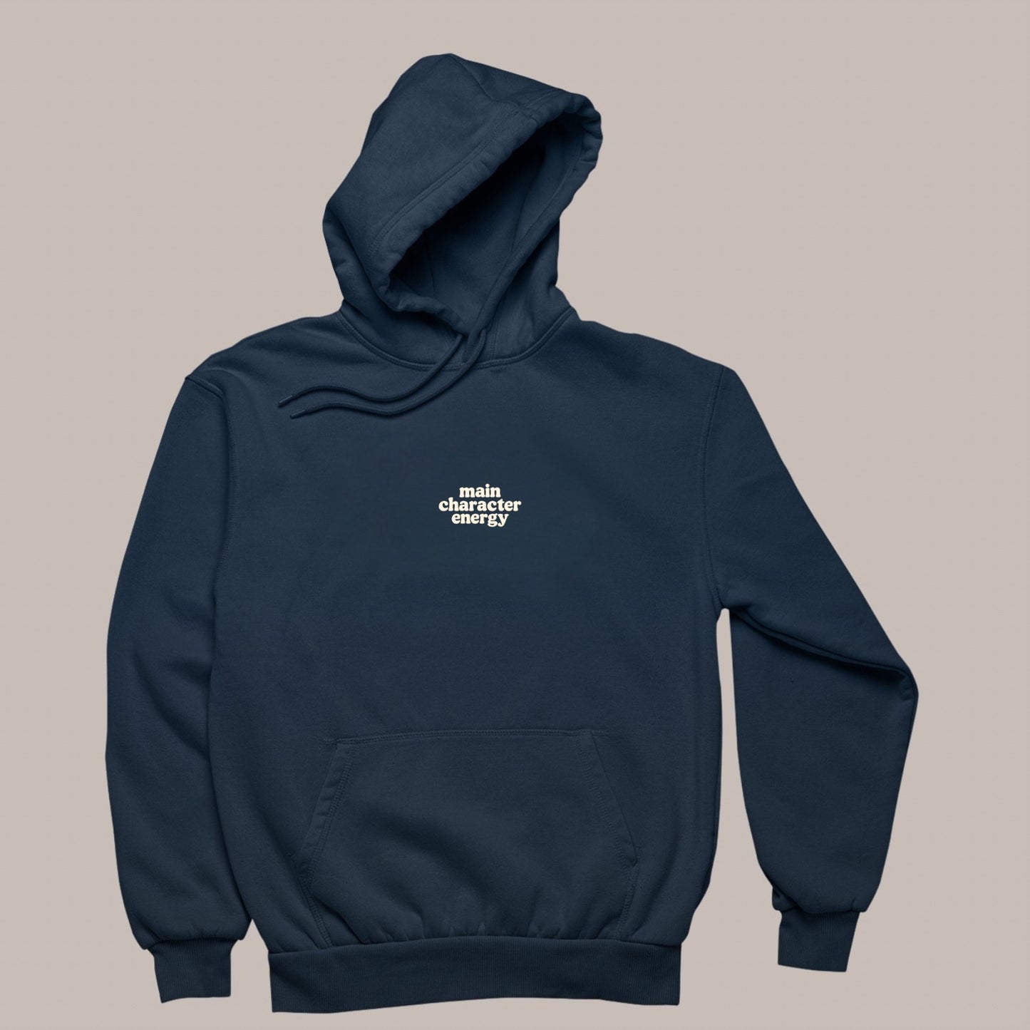 MAIN CHARACTER ENERGY — Puff Hoodie (NAVY BLUE) 400 premium GSM