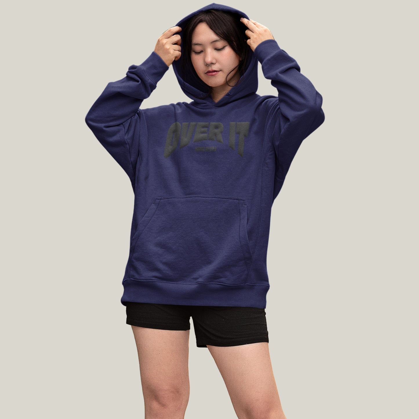 OVER IT.® Oversized Hoodie-NAVY BLUE