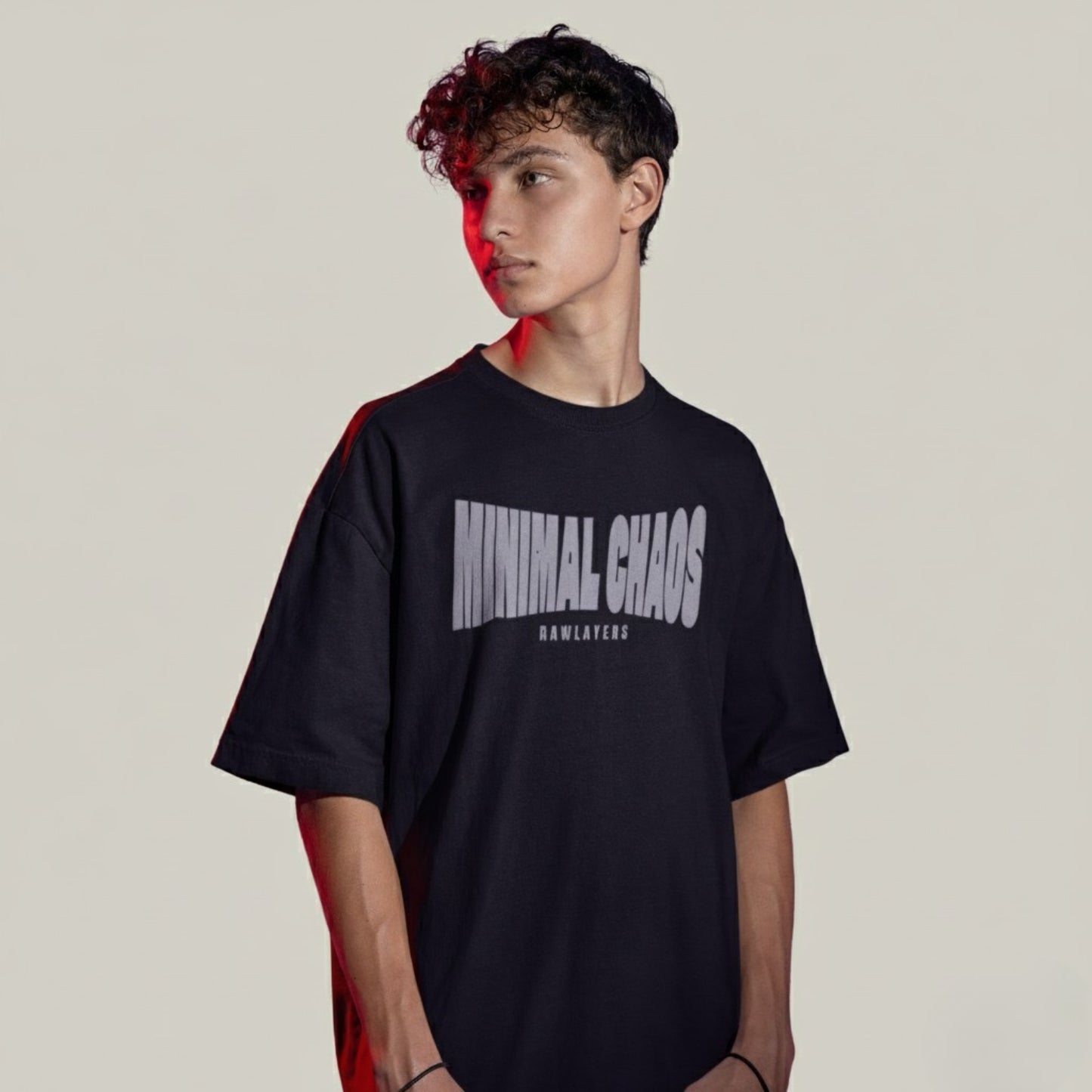 MINIMAL CHAOS® Oversized T-Shirt-BLACK