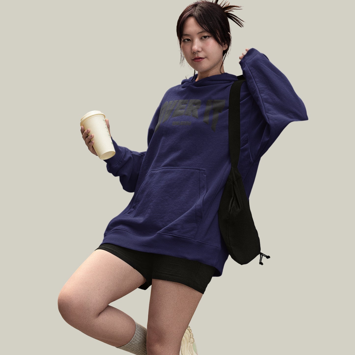 OVER IT.® Oversized Hoodie-NAVY BLUE