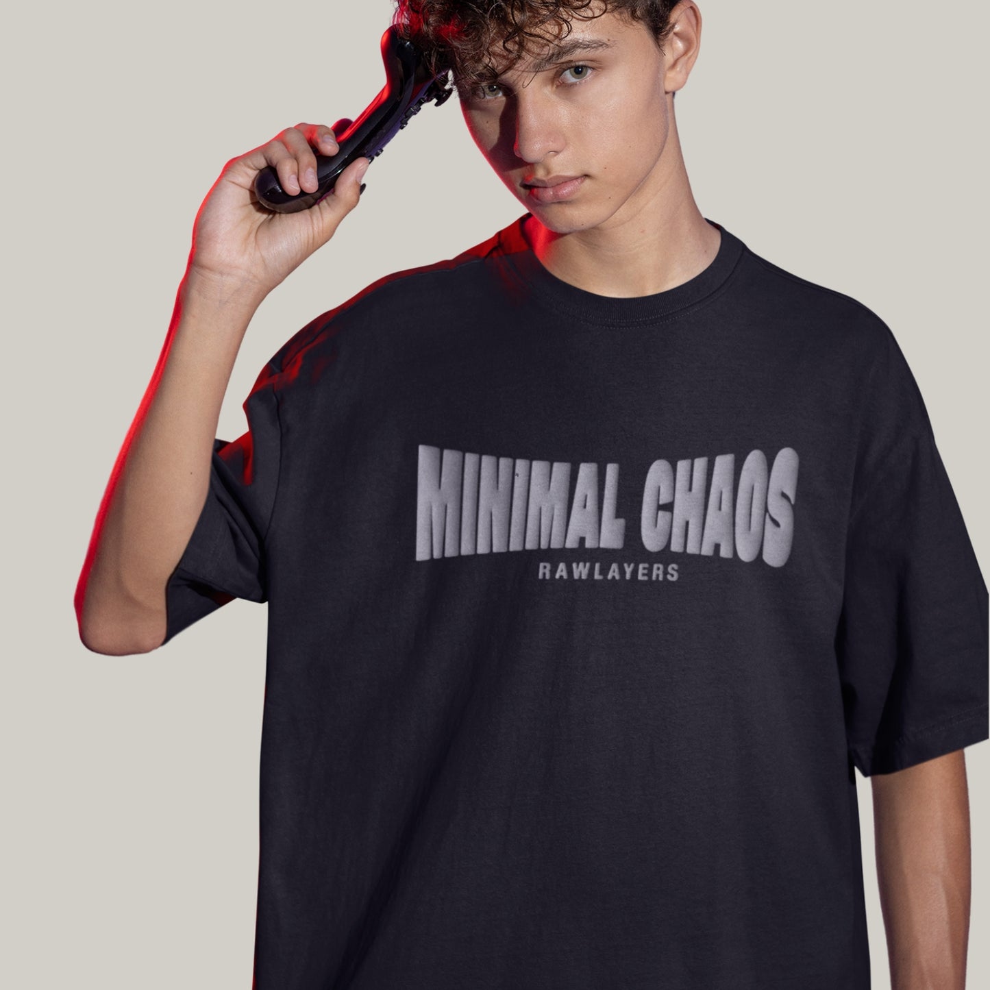 MINIMAL CHAOS® Oversized T-Shirt-BLACK