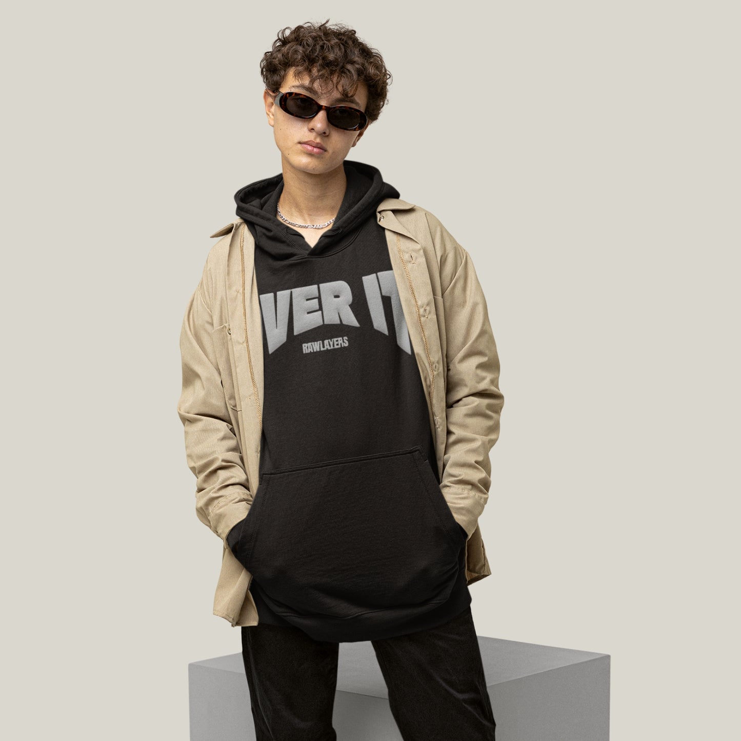 OVER IT.® Oversized Hoodie-BLACK