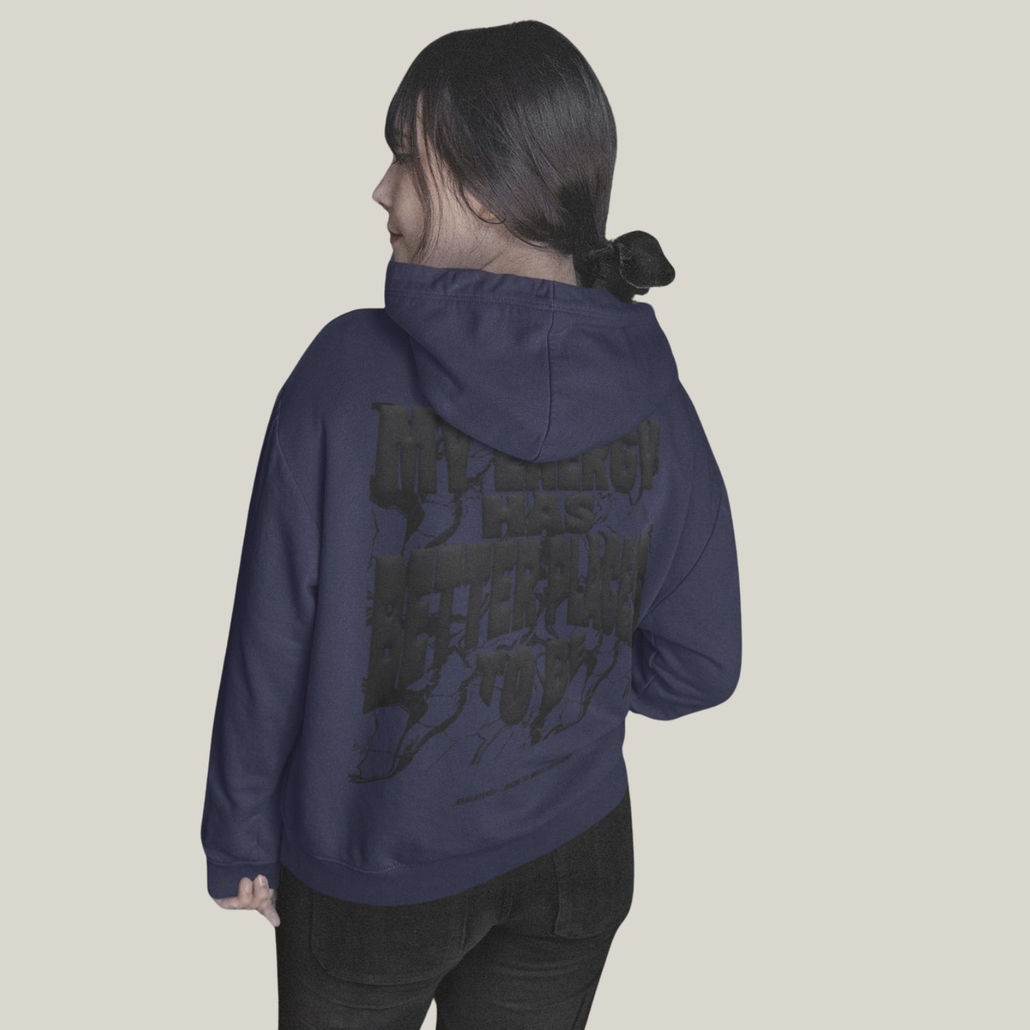 OVER IT.® Oversized Hoodie-NAVY BLUE