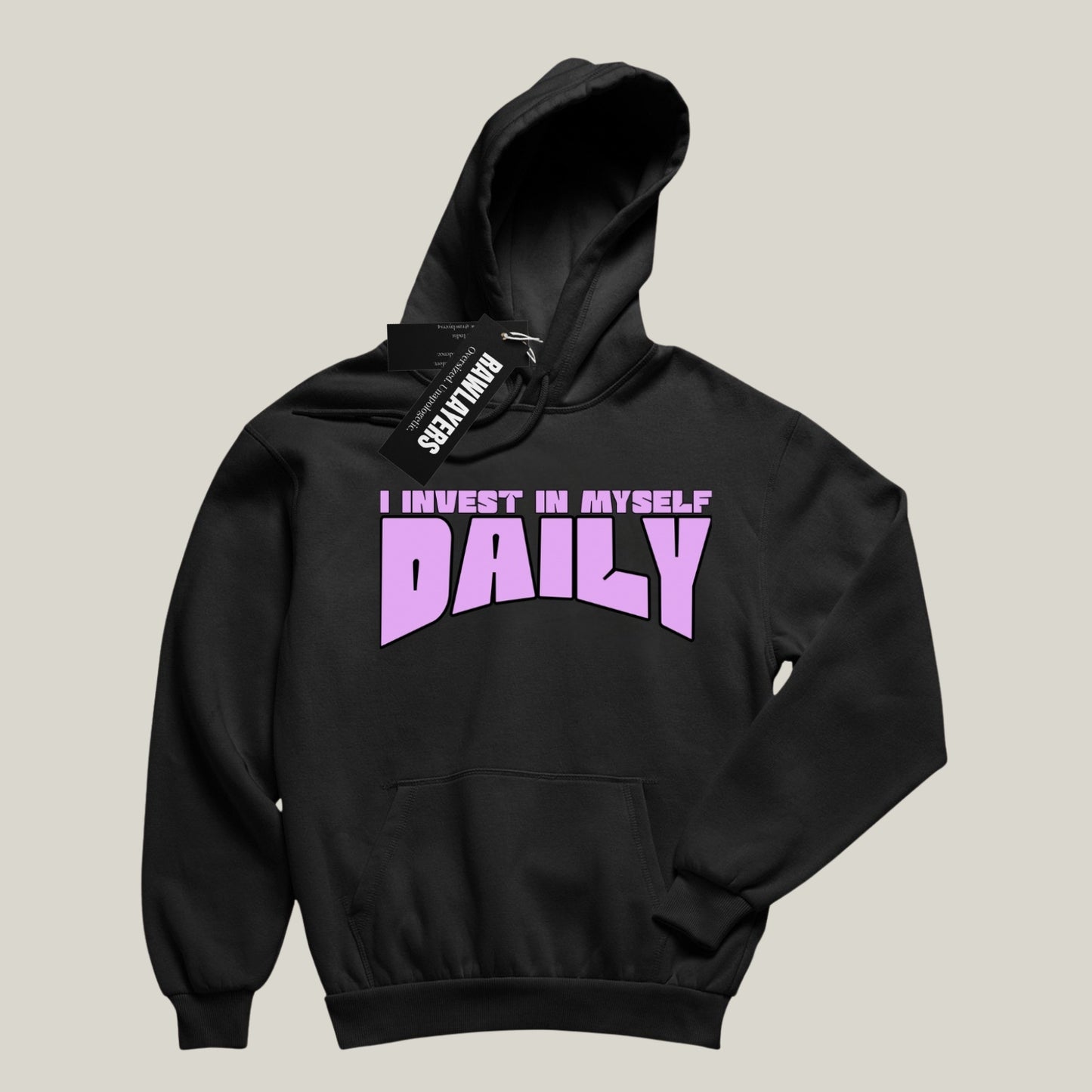 INVEST IN MYSELF – Oversized Hoodie-BLACK