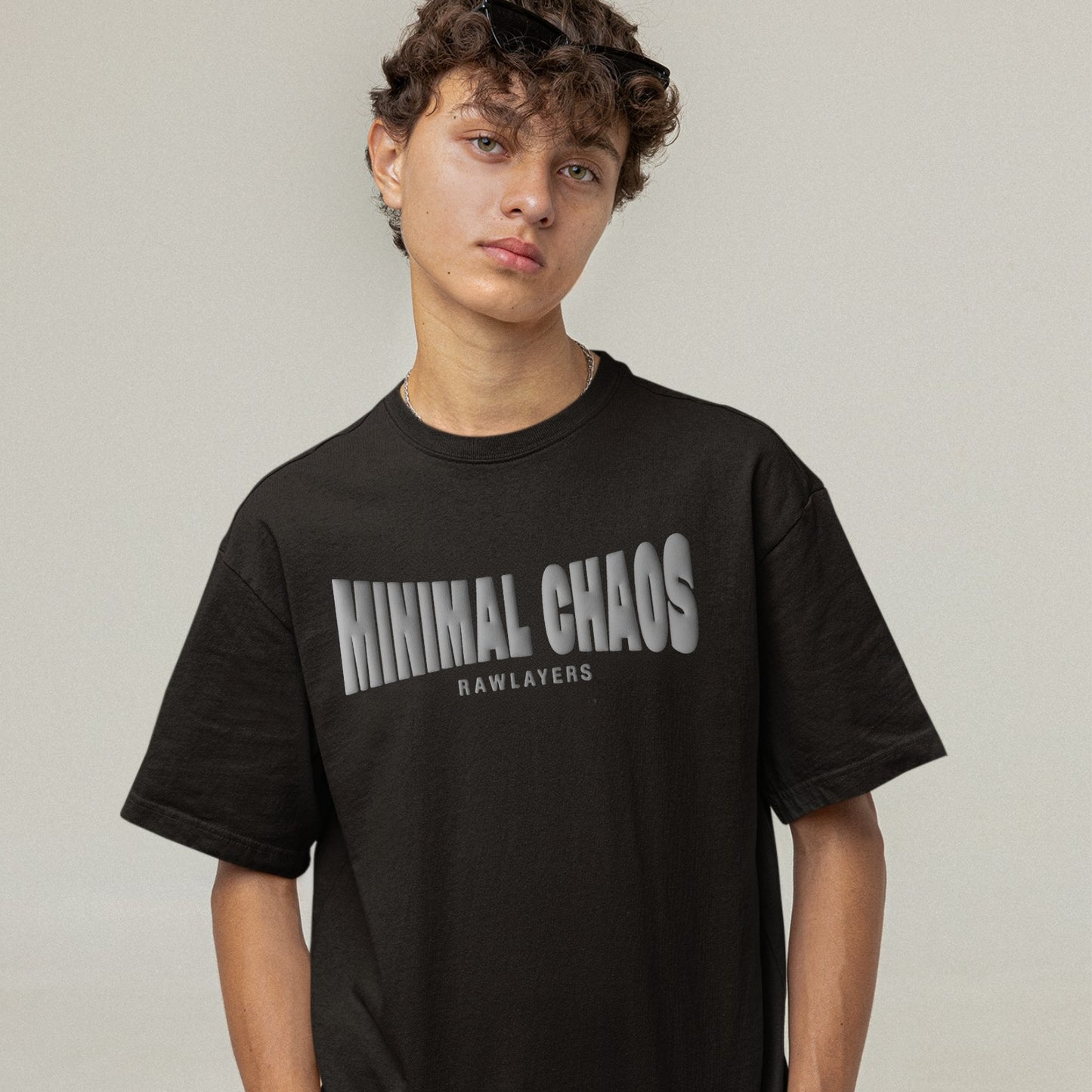 MINIMAL CHAOS® Oversized T-Shirt-BLACK