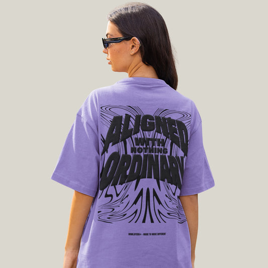 OUT OF LINE® Oversized T-Shirt-LAVENDER