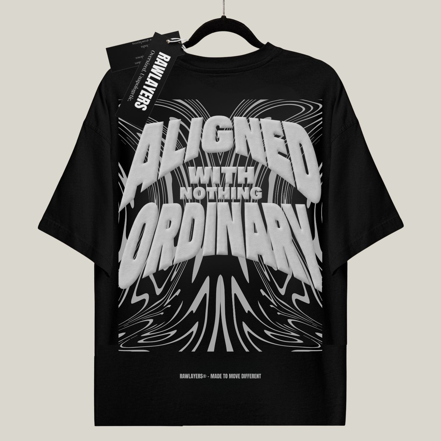 OUT OF LINE® Oversized T-Shirt-BLACK