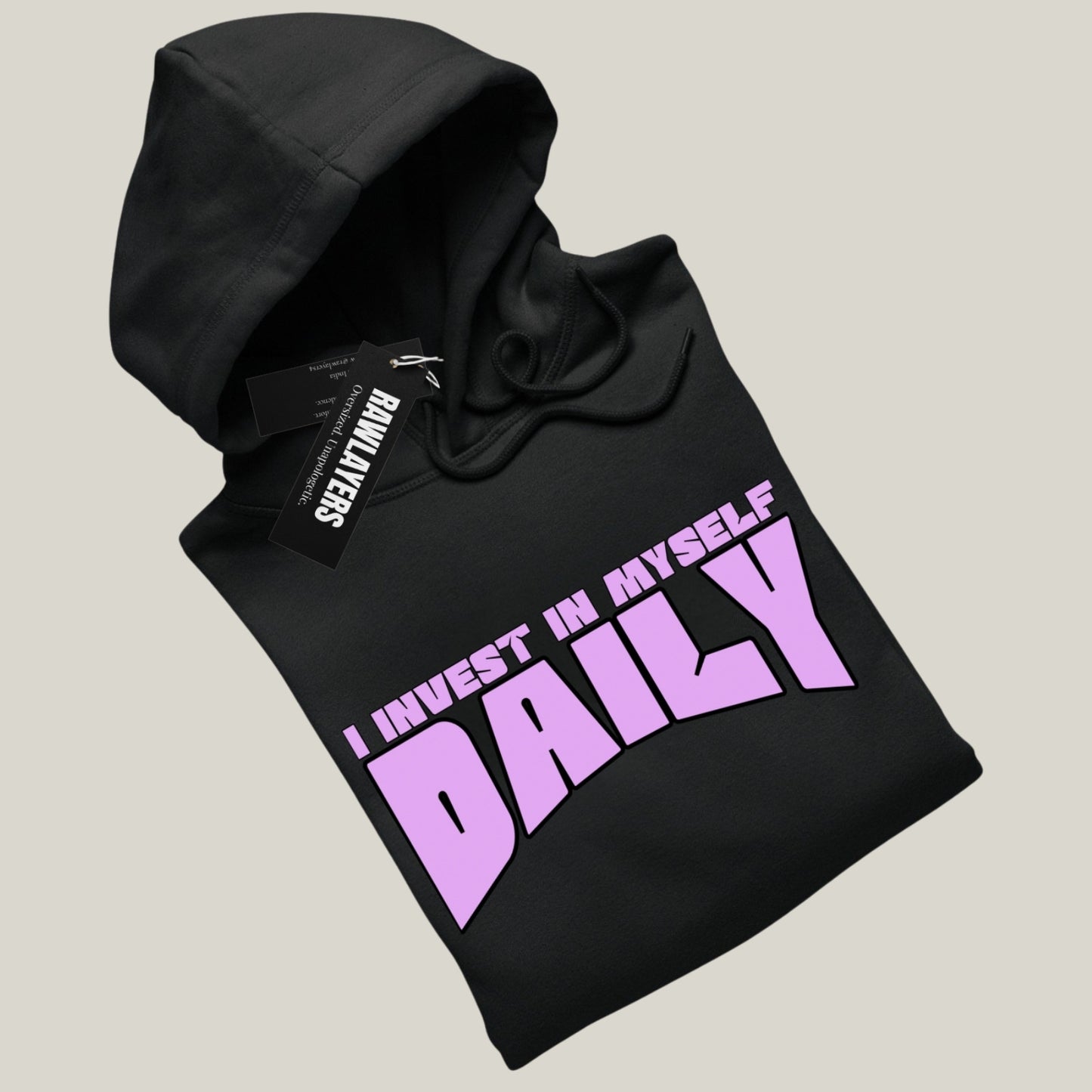 INVEST IN MYSELF – Oversized Hoodie-BLACK