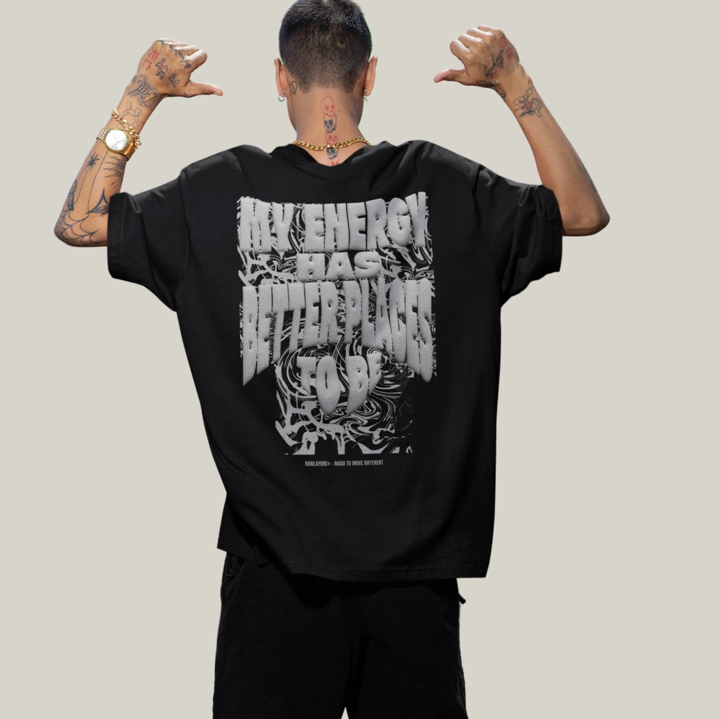 OVER IT.® Oversized T-Shirt-BLACK