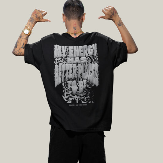 OVER IT.® Oversized T-Shirt-BLACK
