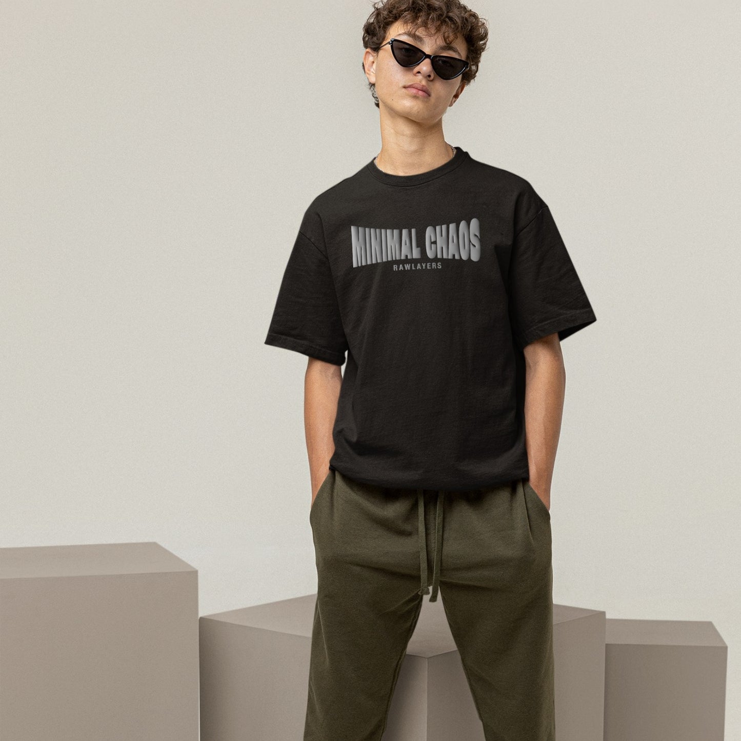 MINIMAL CHAOS® Oversized T-Shirt-BLACK