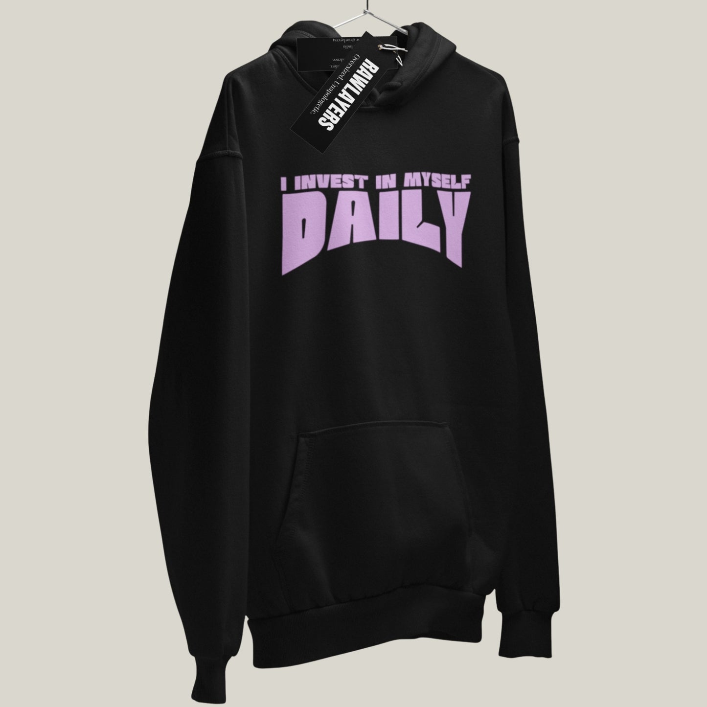 INVEST IN MYSELF – Oversized Hoodie-BLACK