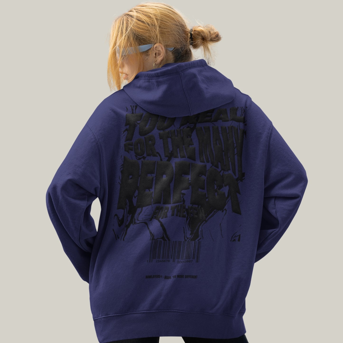 NOT FOR EVERYONE – Oversized Hoodie-NAVY BLUE