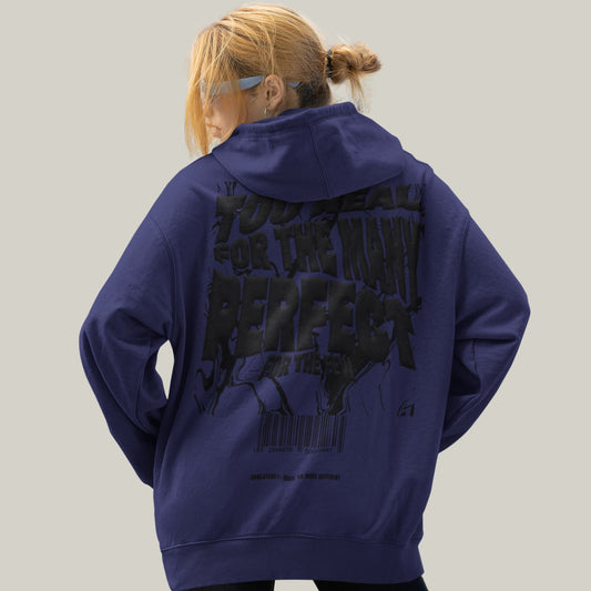 NOT FOR EVERYONE – Oversized Hoodie-NAVY BLUE