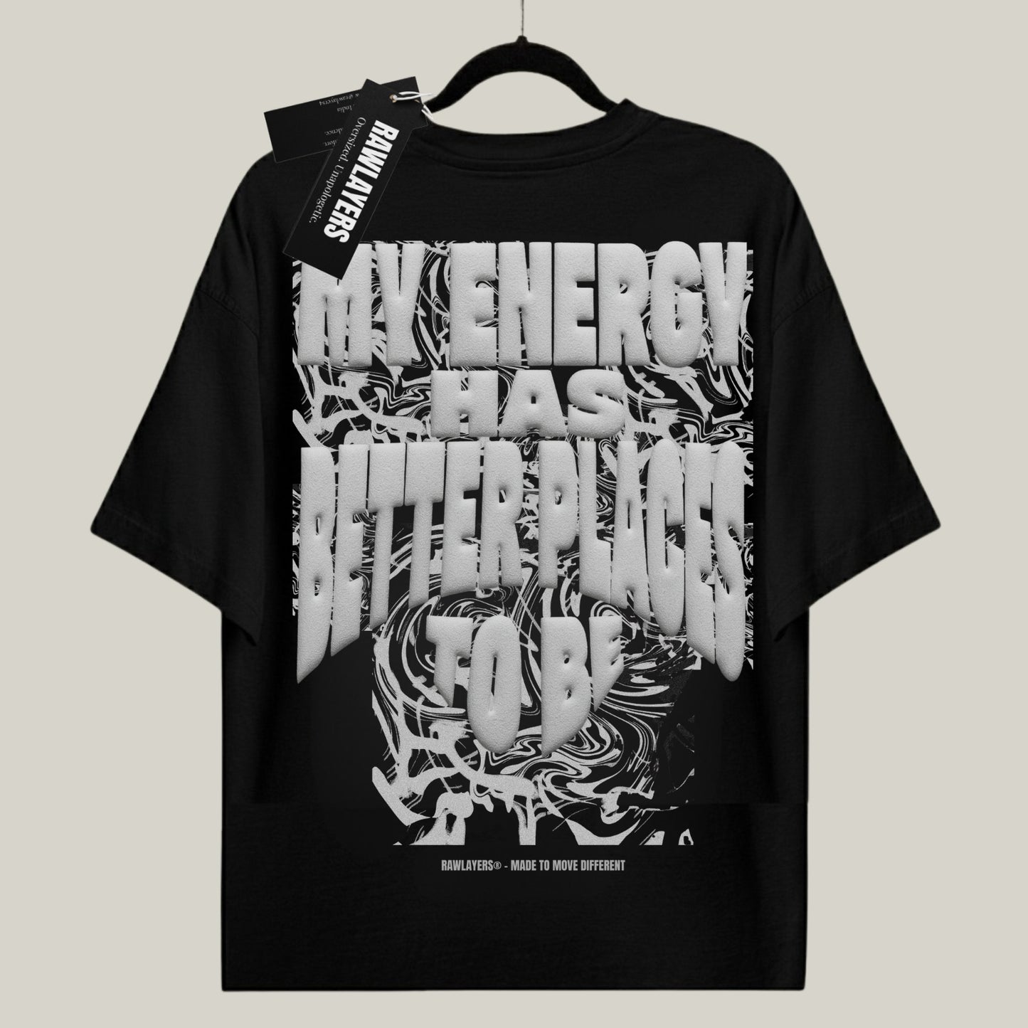 OVER IT.® Oversized T-Shirt-BLACK