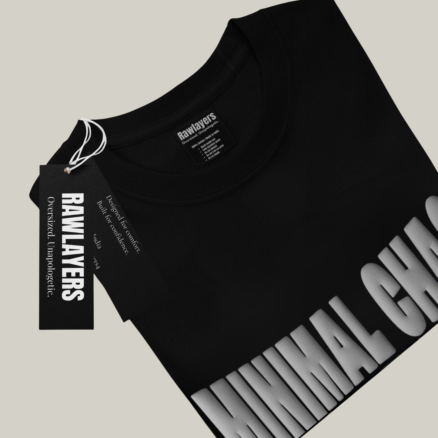 MINIMAL CHAOS® Oversized T-Shirt-BLACK