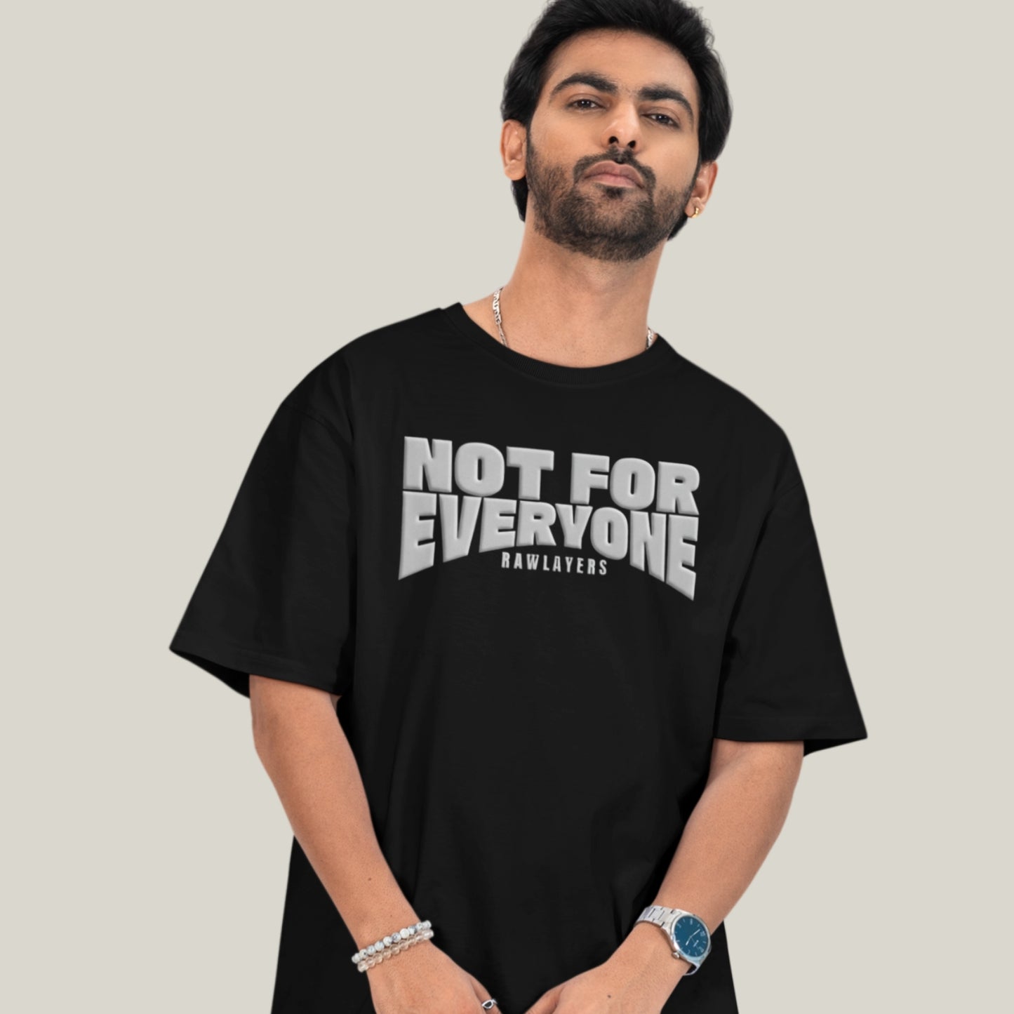 NOT FOR EVERYONE® Oversized T-Shirt-BLACK