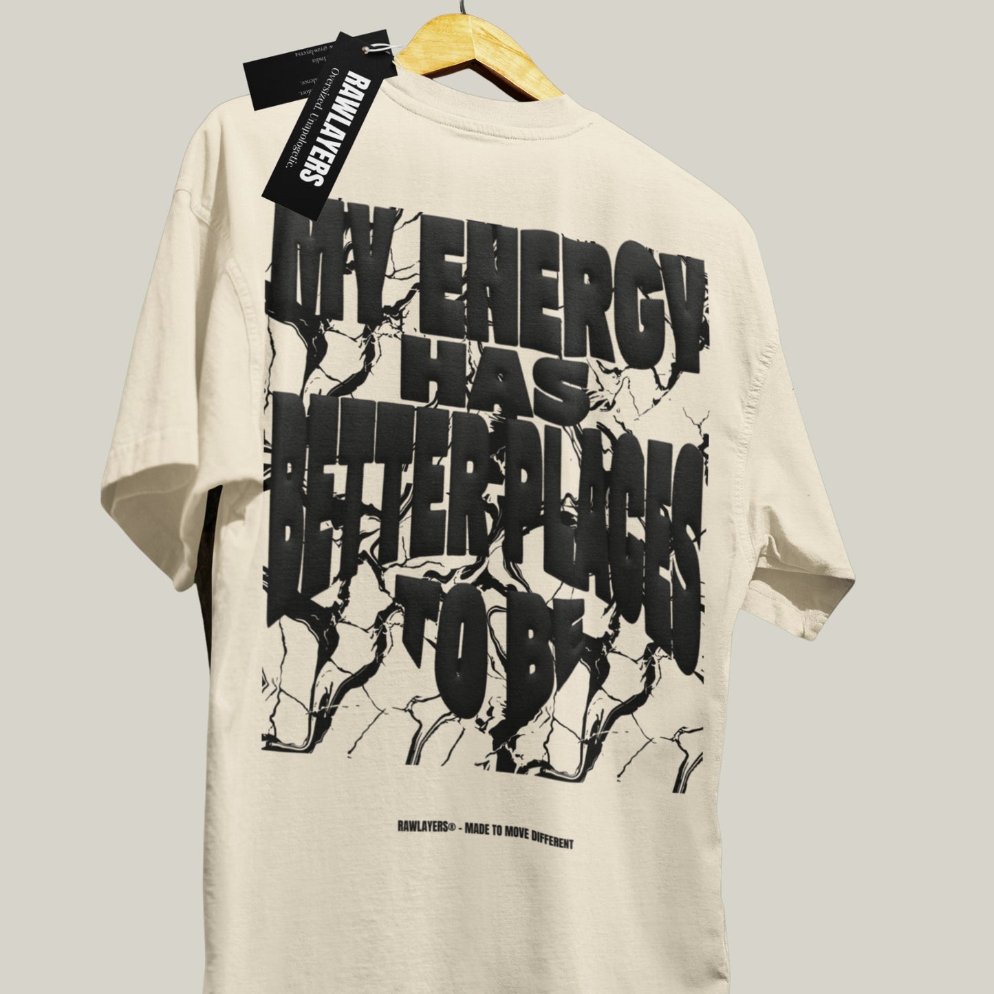 OVER IT.® Oversized T-Shirt-OFF WHITE