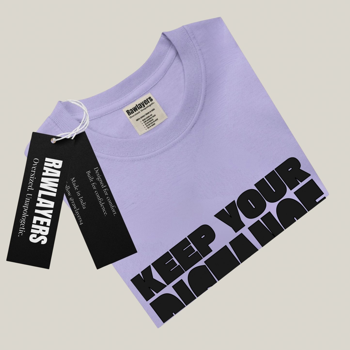 KEEP YOUR DISTANCE® Oversized T-shirt-Lavender