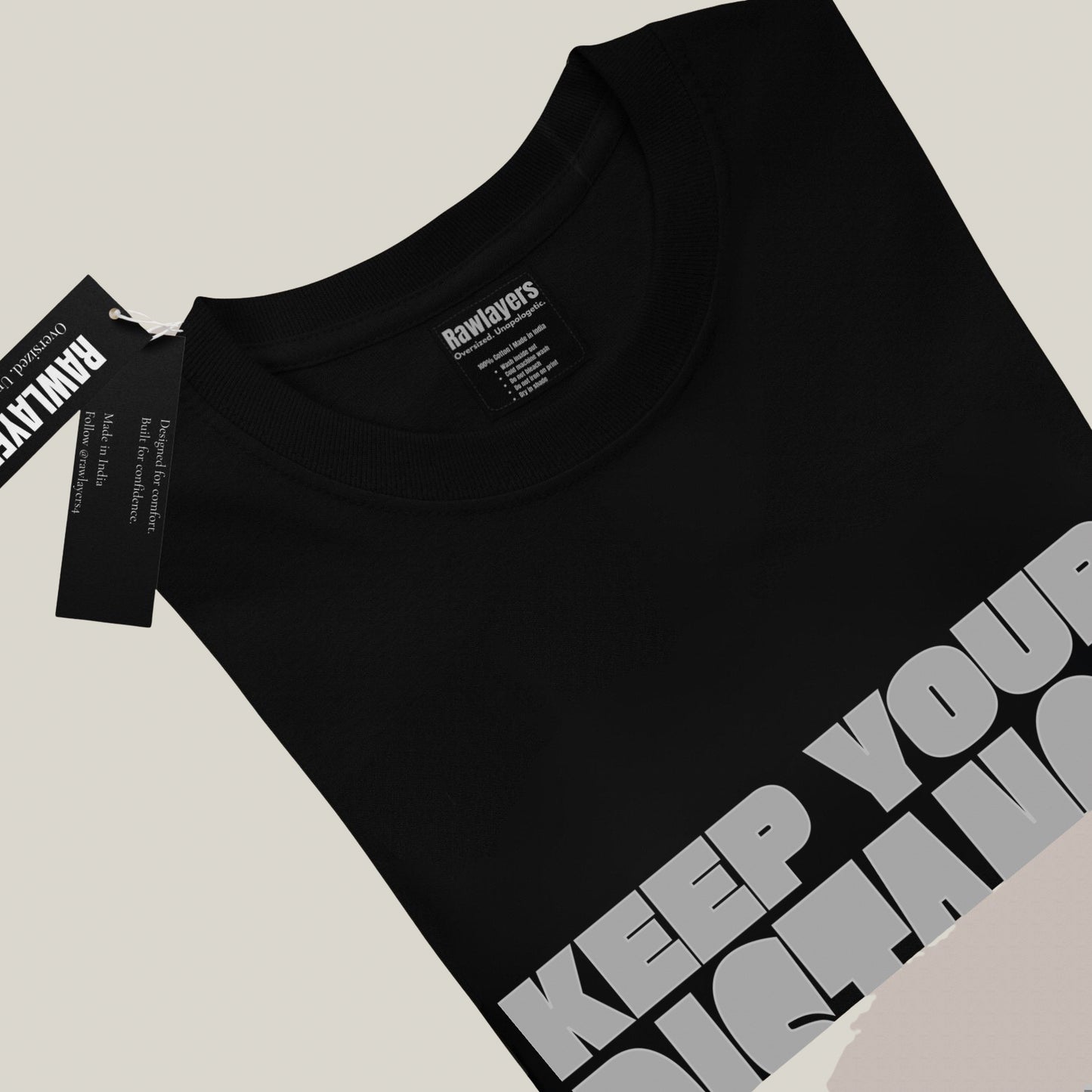 KEEP YOUR DISTANCE® Oversized T-shirt-Black