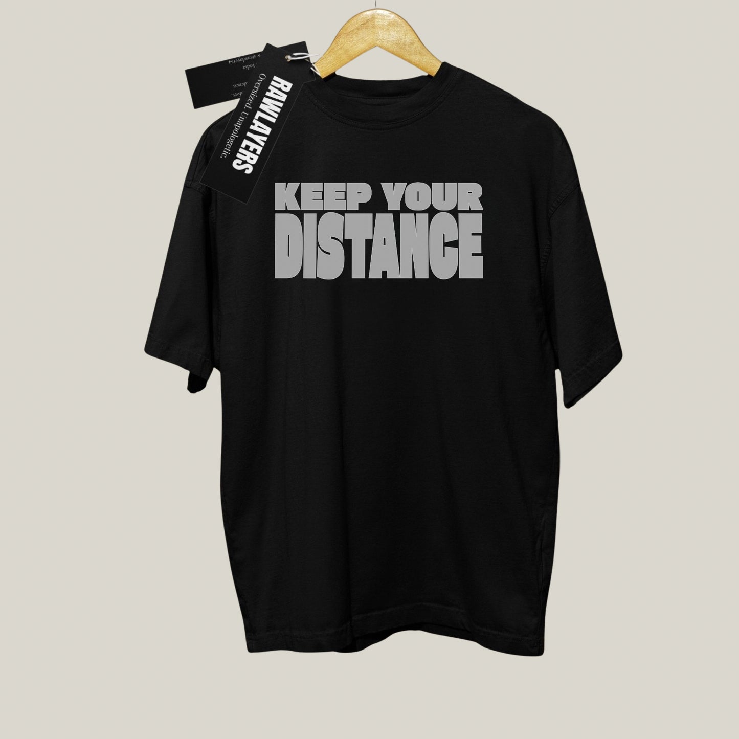 KEEP YOUR DISTANCE® Oversized T-shirt-Black