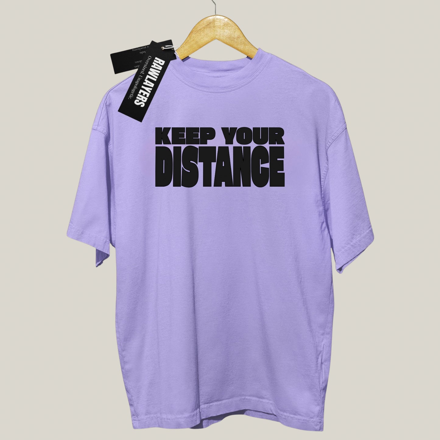 KEEP YOUR DISTANCE® Oversized T-shirt-Lavender