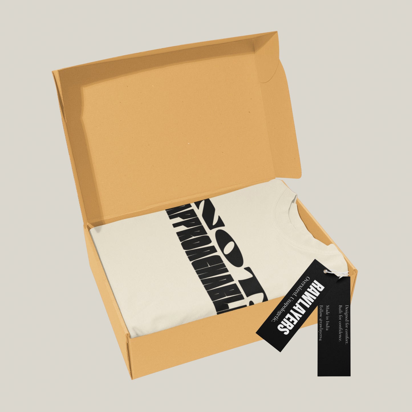 NOT APPROACHABLE – Oversized T-shirt-Off white