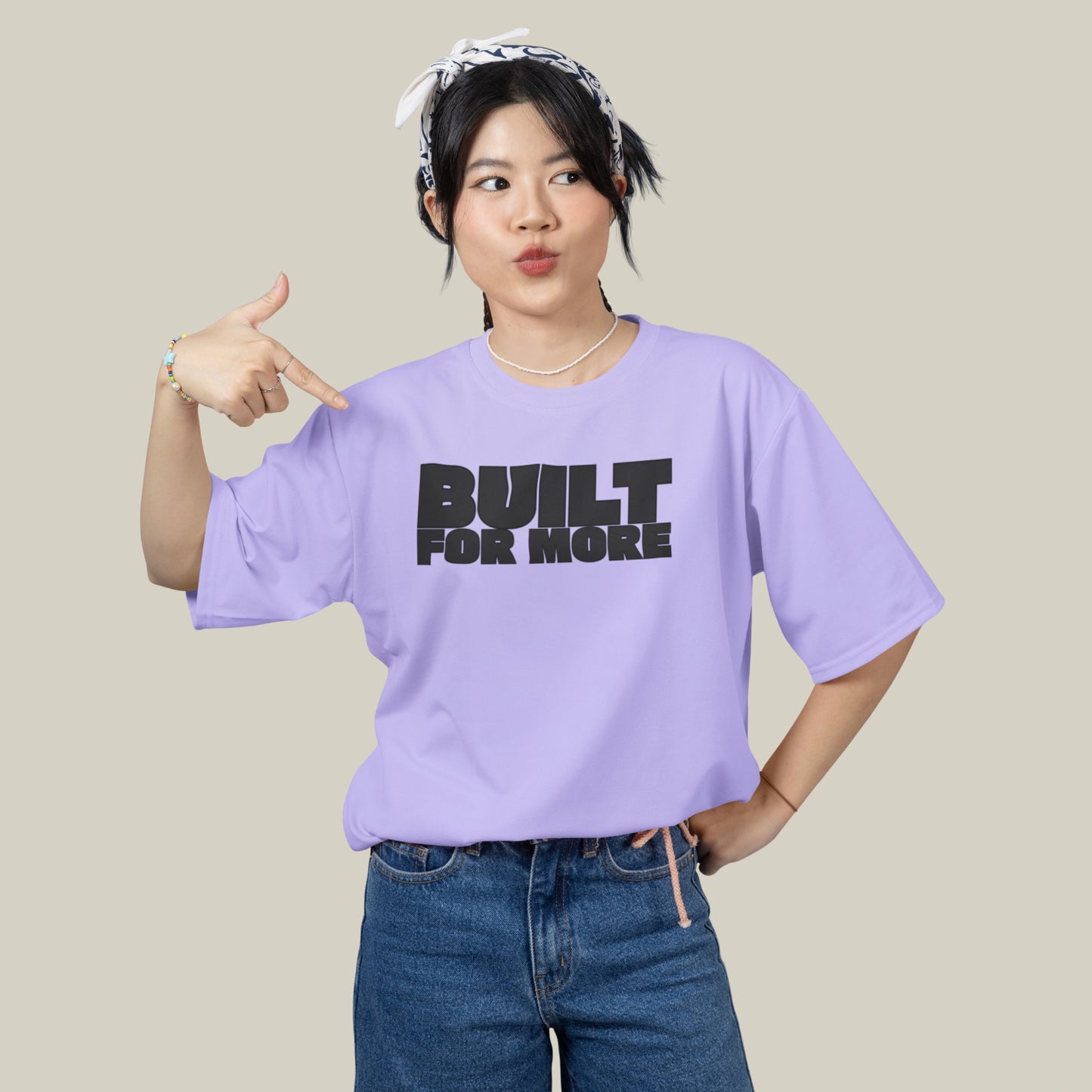 BUILT FOR MORE – Oversized T-shirt-Lavender