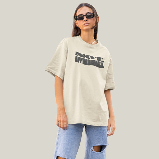 NOT APPROACHABLE – Oversized T-shirt-Off white