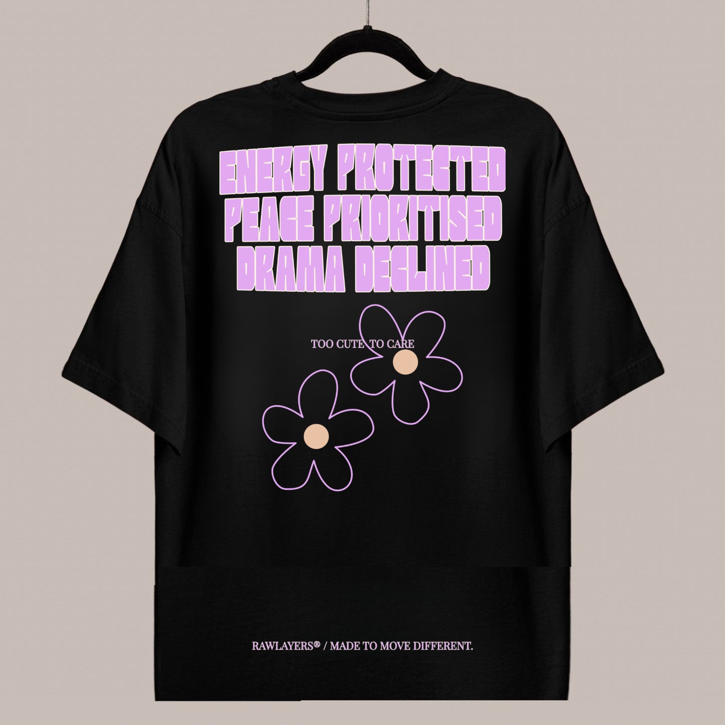 UNAVAILABLE FOR DRAMA – Oversized Tee 240 GSM (BLACK)