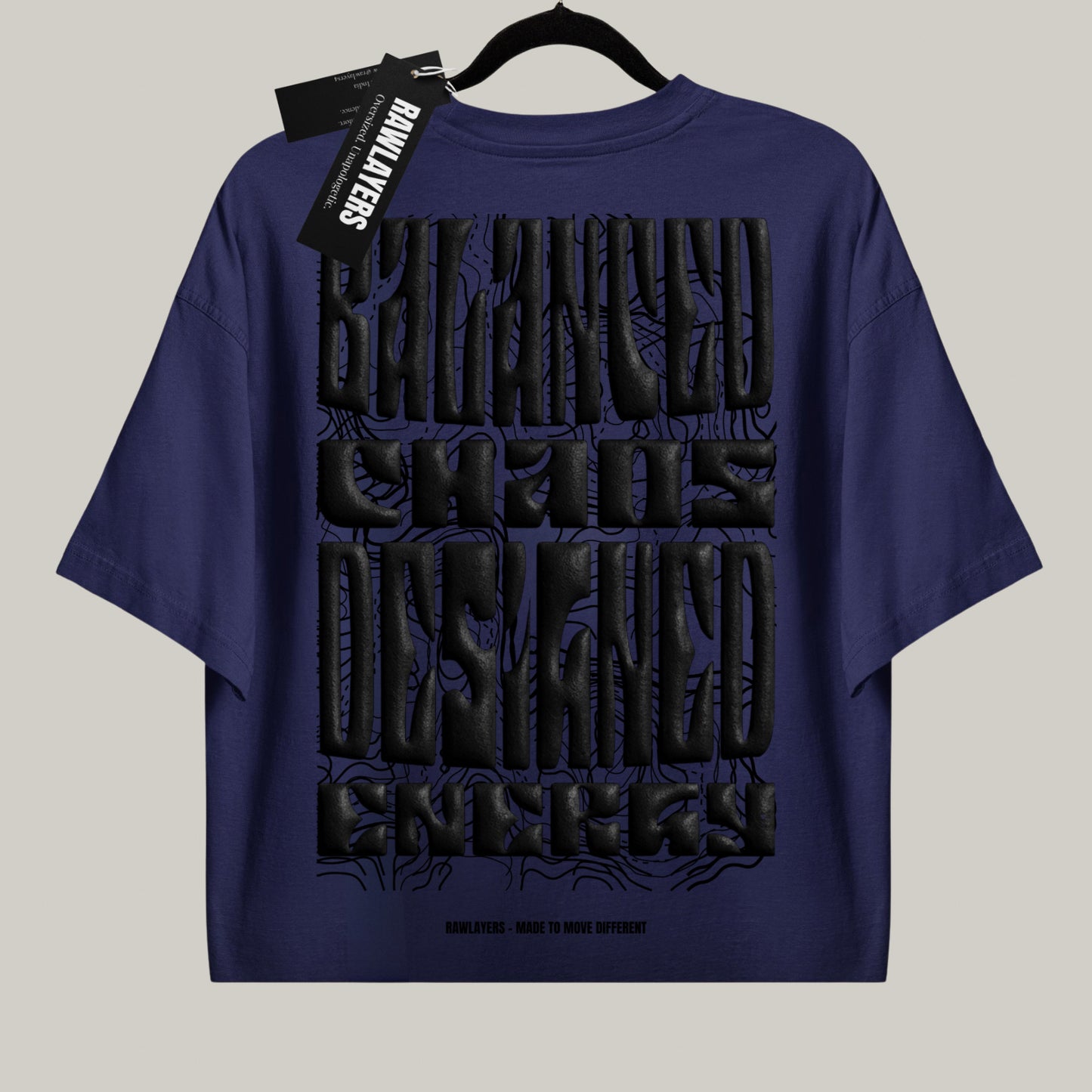 MINIMAL CHAOS® Oversized T-Shirt-ROYAL BLUE