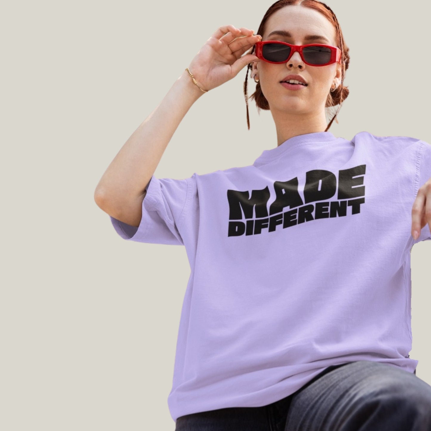 MADE DIFFERENT – Oversized T-shirt-Lavender