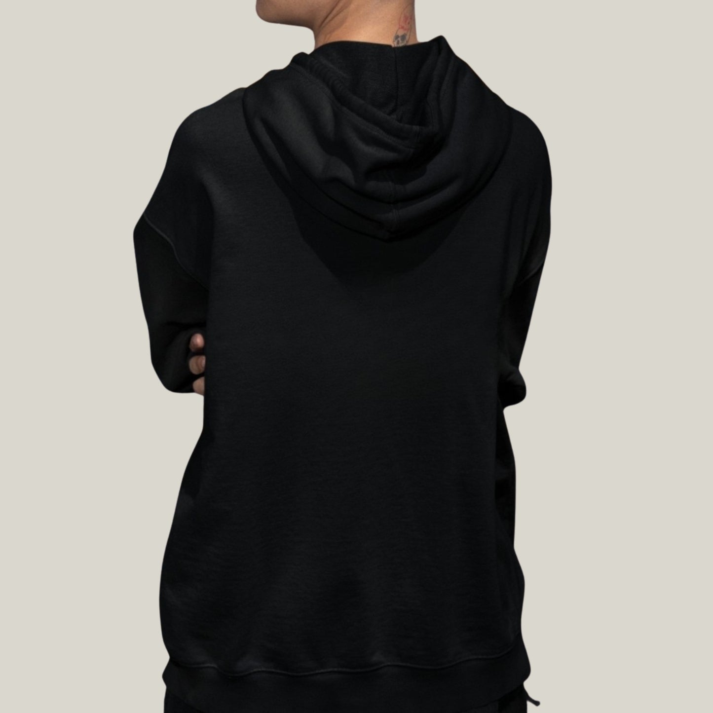 BUILT FOR MORE – Oversized 400 GSM Premium Hoodie-(Black)