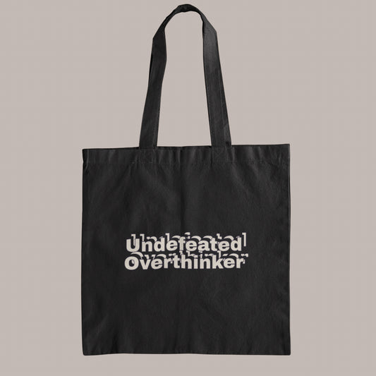 Undefeated Overthinker Large Tote Bag