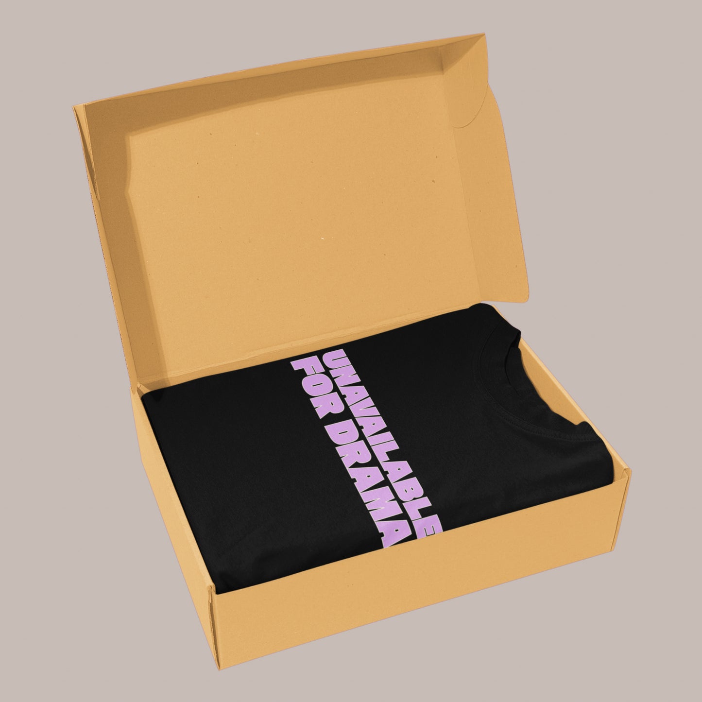 UNAVAILABLE FOR DRAMA – Oversized Tee 240 GSM (BLACK)