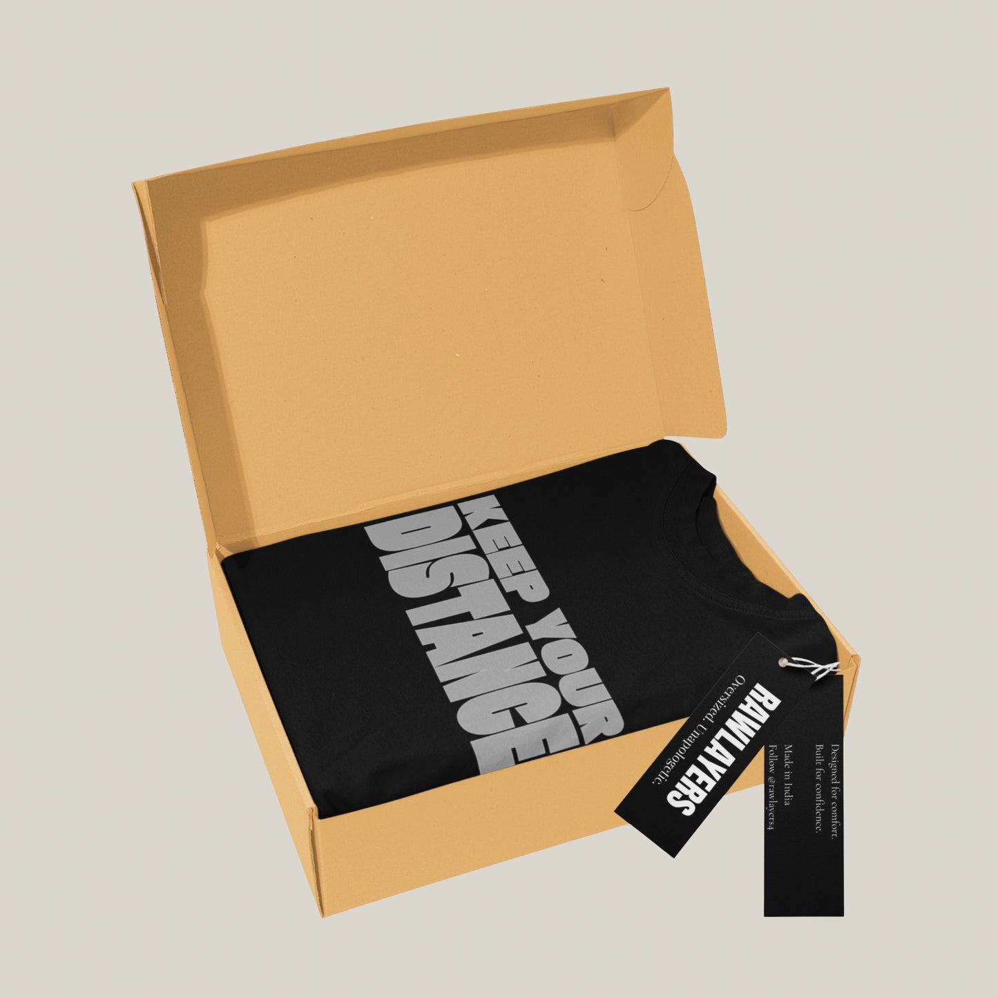 KEEP YOUR DISTANCE® Oversized T-shirt-Black