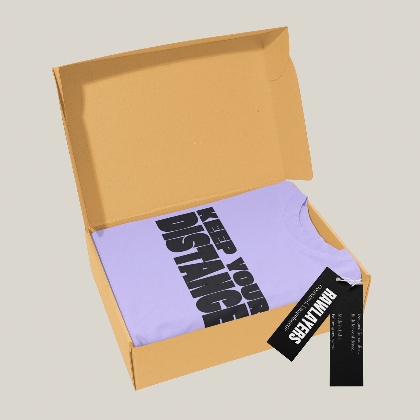 KEEP YOUR DISTANCE® Oversized T-shirt-Lavender